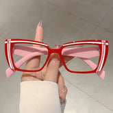 Fawna Vintage Square Glasses Frames Rectangle Frames Southood Red Pink